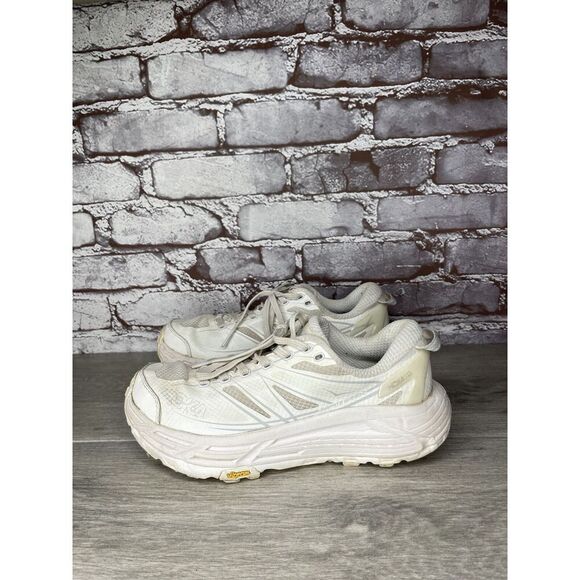 Hoka One Vibram Mafate Speed 2 White Synthetic Running Shoes Women 38EU/6.5M US - Picture 9 of 16